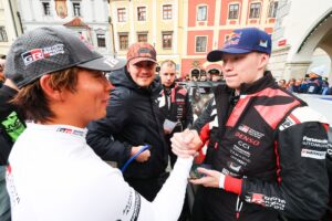 Toyota-kuskilta melkoinen ele Kalle Rovanperälle Toyota-kuskilta melkoinen ele Kalle Rovanperälle