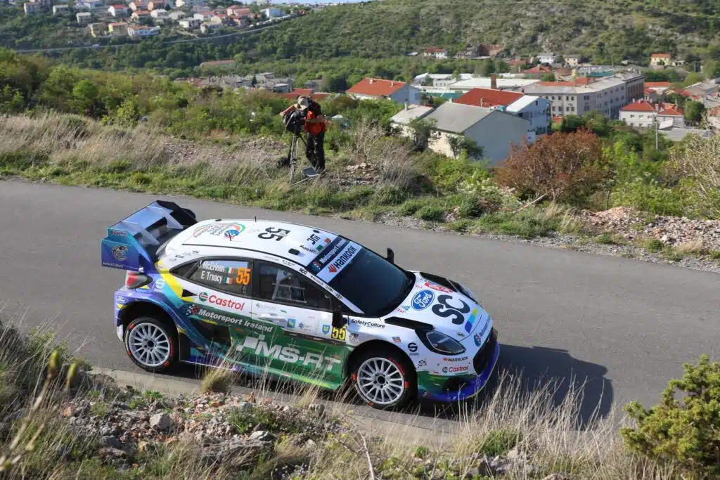 Rallin MM-sarjan kuskilla ei mitään käryä tulevaisuudestaan M-Sport Fordin Josh McErlean Kroatian MM-rallissa 2026